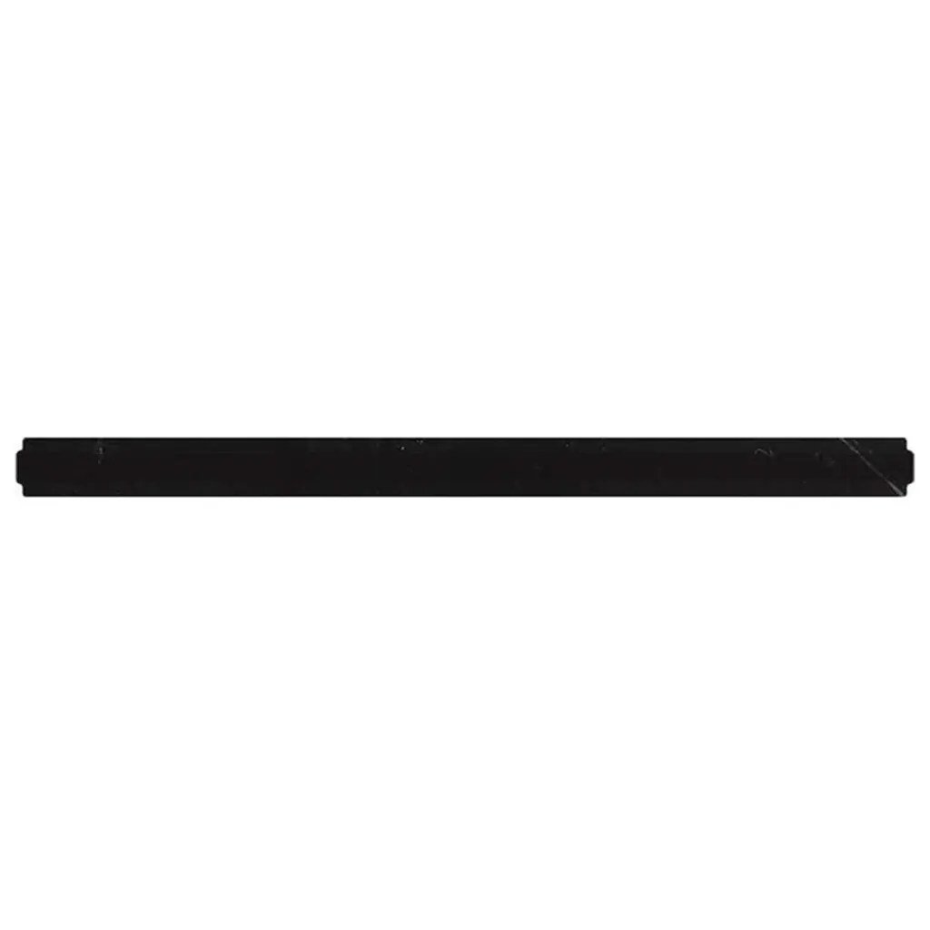 10 pack Black 0.8-in W x 12-in L Marble Polished Pencil Liner Tile Trim (0.67 Sq ft/case)