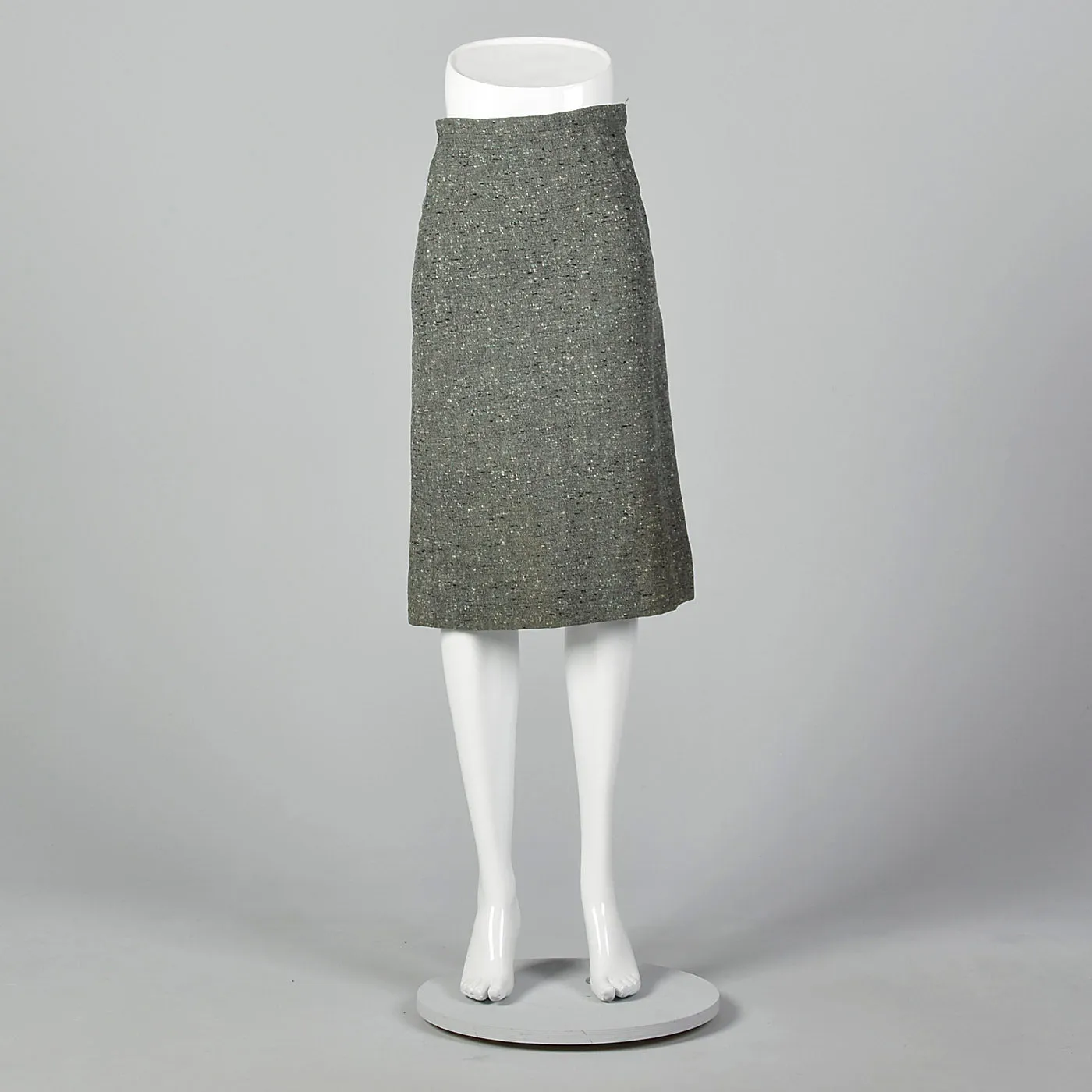 1950s Green Tweed Skirt