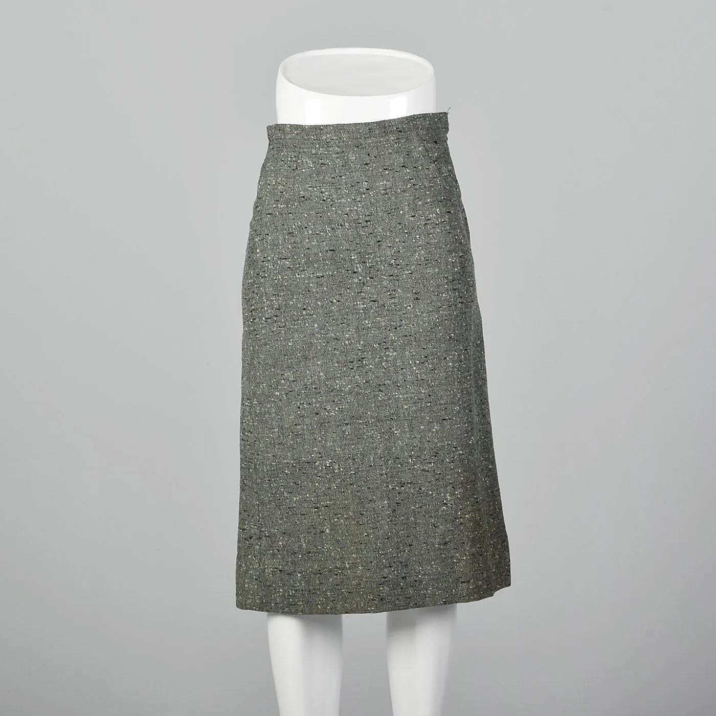 1950s Green Tweed Skirt