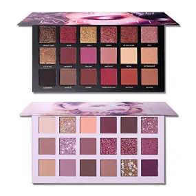 2Pcs UCANBE Twilight Dusk   Aromas Nude Eyeshadow Palette Makeup Set, Matte Shimmer Glitter Pressed Pearl All Highly Pigmented Blending Powder, Natural Velvet Texture Eye Shadow Kit