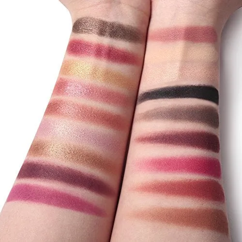 2Pcs UCANBE Twilight Dusk   Aromas Nude Eyeshadow Palette Makeup Set, Matte Shimmer Glitter Pressed Pearl All Highly Pigmented Blending Powder, Natural Velvet Texture Eye Shadow Kit