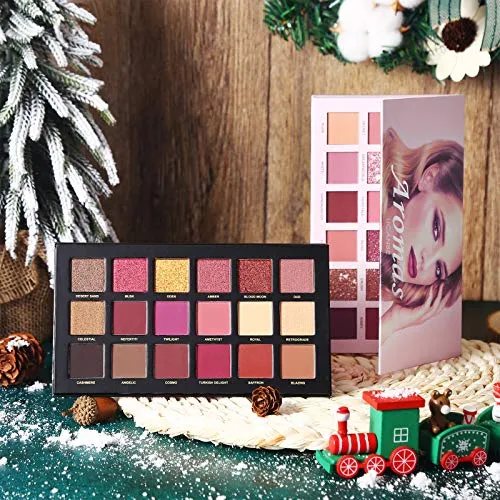 2Pcs UCANBE Twilight Dusk   Aromas Nude Eyeshadow Palette Makeup Set, Matte Shimmer Glitter Pressed Pearl All Highly Pigmented Blending Powder, Natural Velvet Texture Eye Shadow Kit