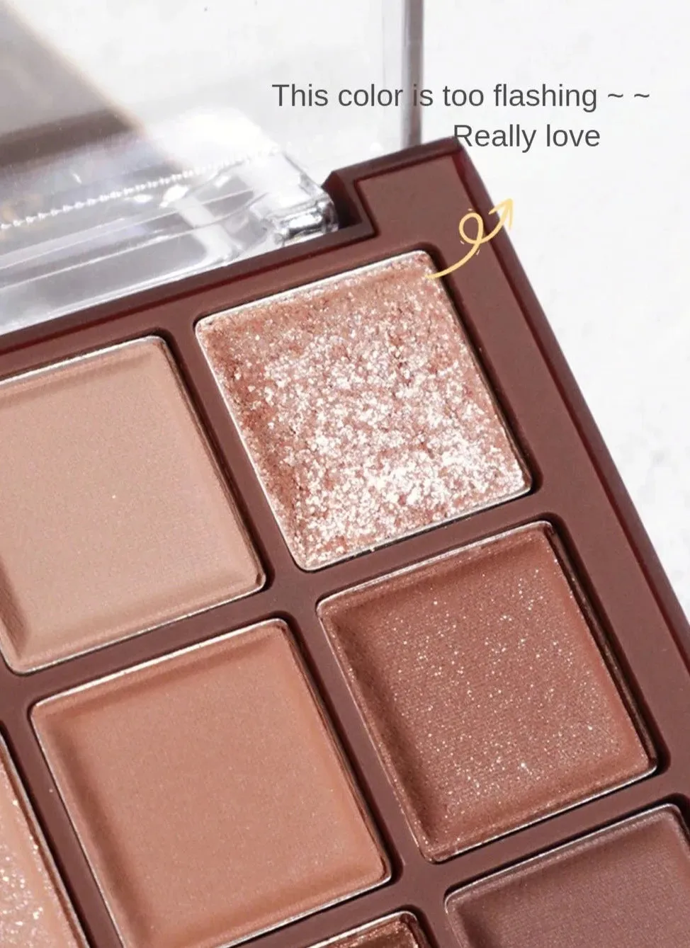 9-Color Eyeshadow Palette Rose Pink Color Pearly Matte Glitter Cosmetics Shiny Eye Shadow Long-lasting Eye Makeup