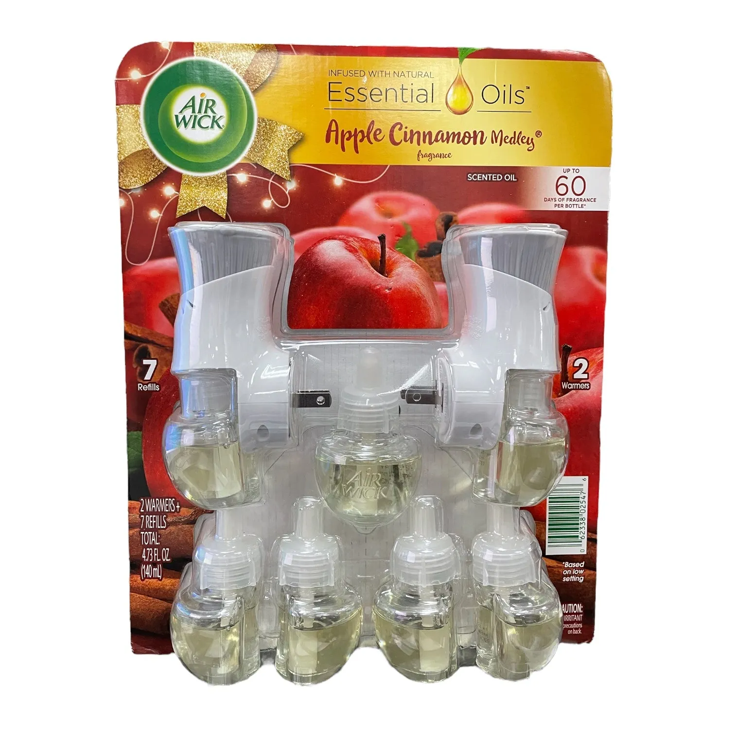 Air Wick Essential Oils Warmer and Refill Kit, Apple Cinnamon Medley