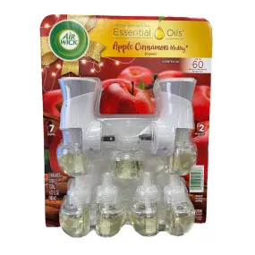 Air Wick Essential Oils Warmer and Refill Kit, Apple Cinnamon Medley