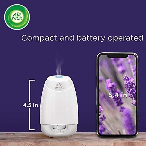 Airwick Essential Mist Automatic Fragrance Mist Diffuser Kit (Machine   Relaxing Lavender refill - 20 ml)