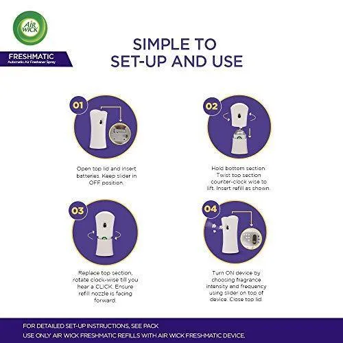 Airwick Freshmatic Automatic Air Freshener Complete Kit [Machine   Hills of Munnar refill - 250 ml]