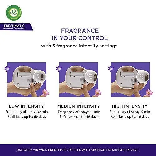 Airwick Freshmatic Automatic Air Freshener Complete Kit [Machine   Hills of Munnar refill - 250 ml]