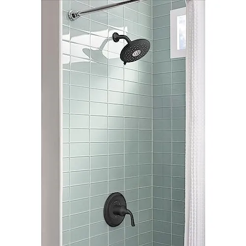 American Standard 9038074.295 Spectra Fixed 4-Function Adjustable Shower Head 7-inch 1.8 GPM, Brushed Nickel