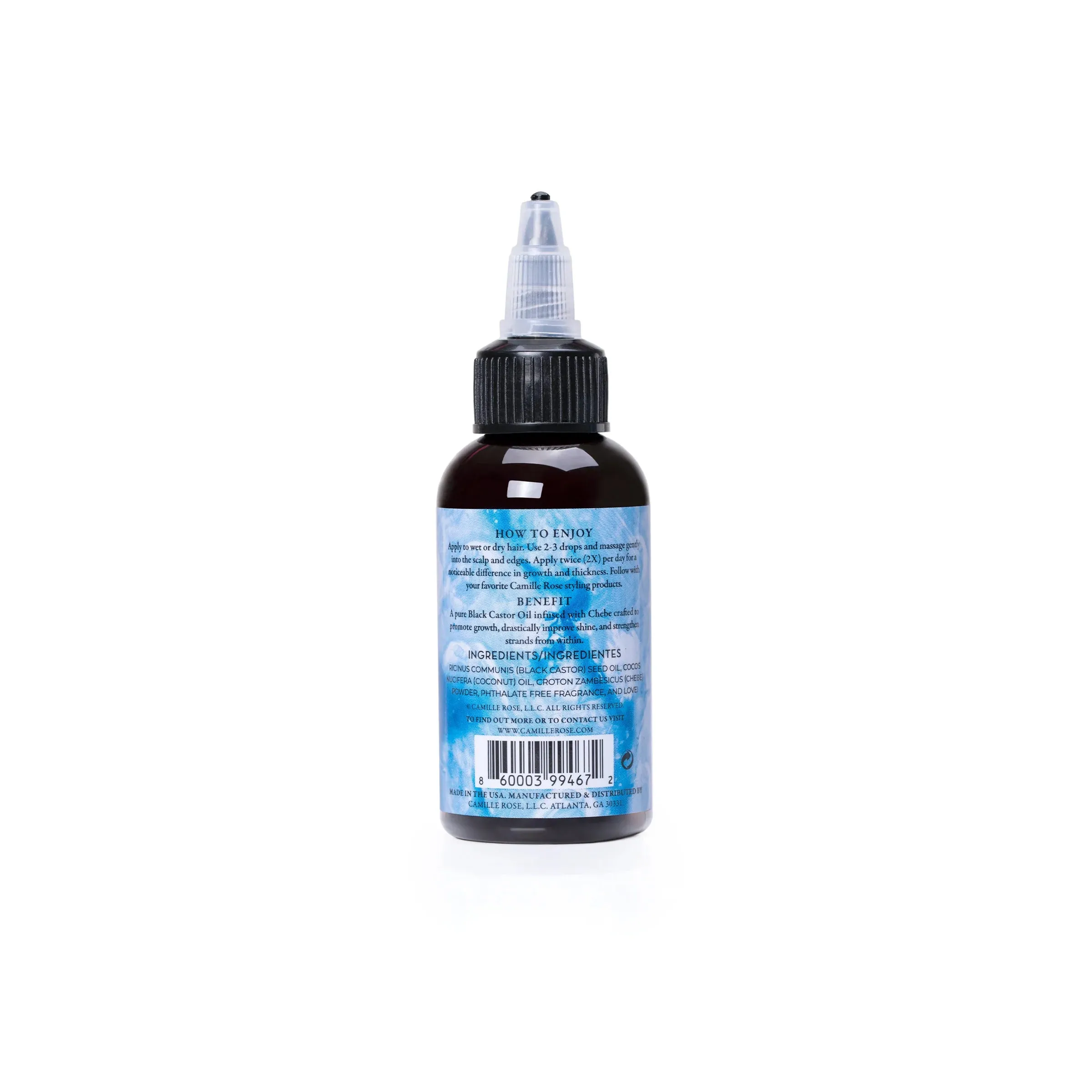 Camille Rose Naturals Black Castor Oil Plus Chebe Repair Strengthening Oil 59ml