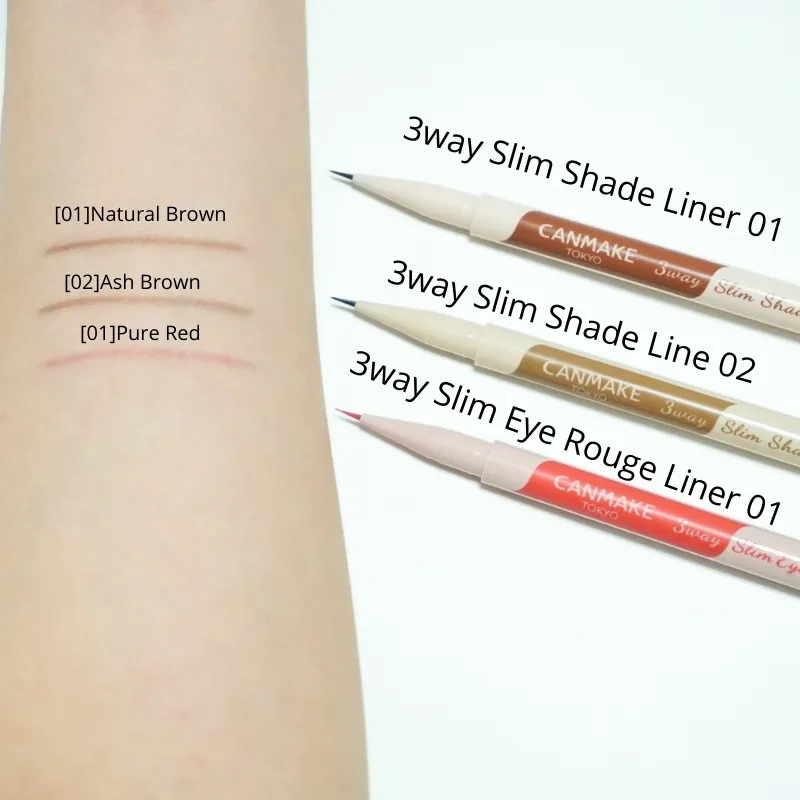 Canmake 3way Slim Shade Liner 01 Nature Brown