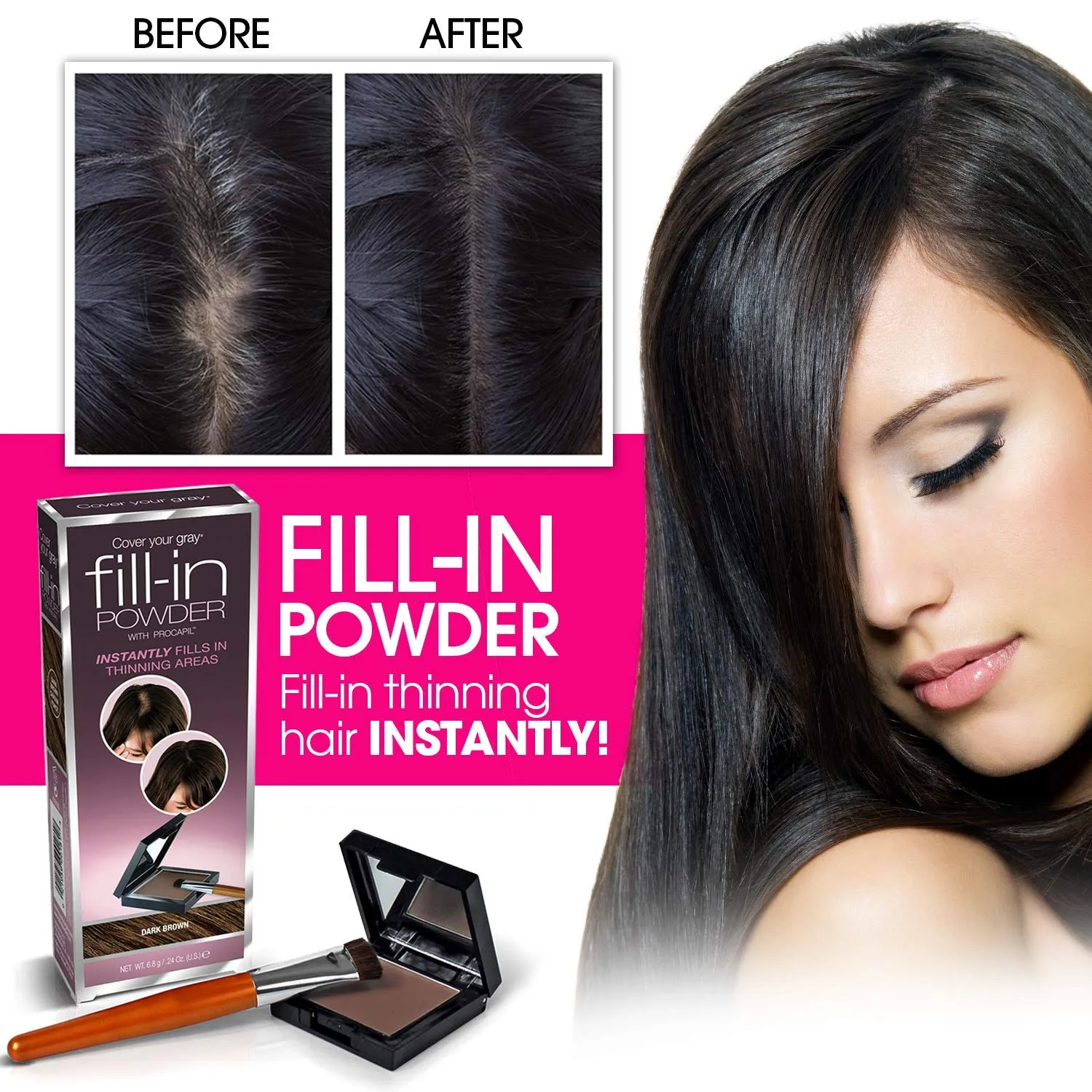 Cover Your Gray Waterproof Brush-in Wand - Light Brown/Blonde
