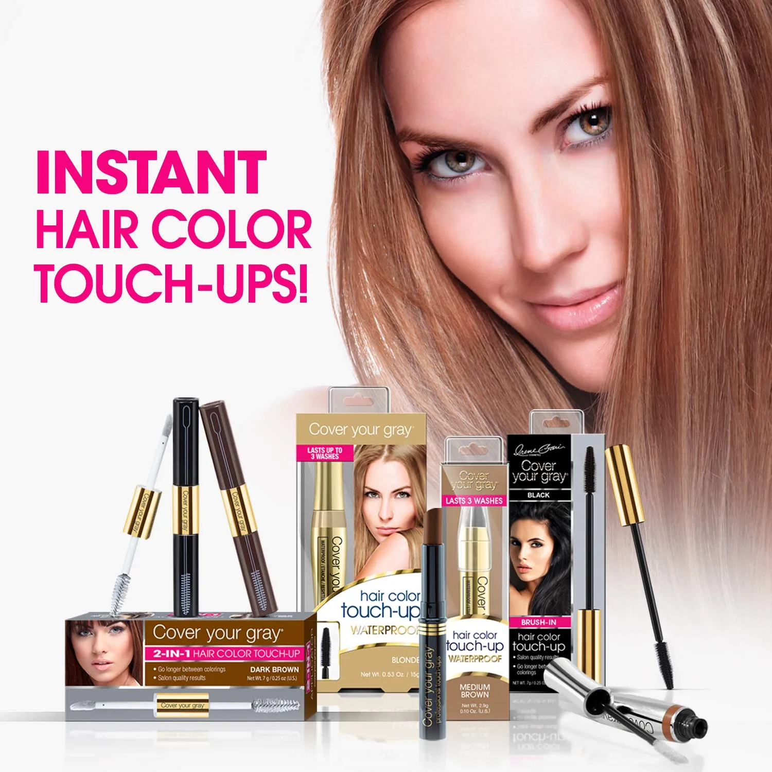 Cover Your Gray Waterproof Root Touch-Up Medium Brown