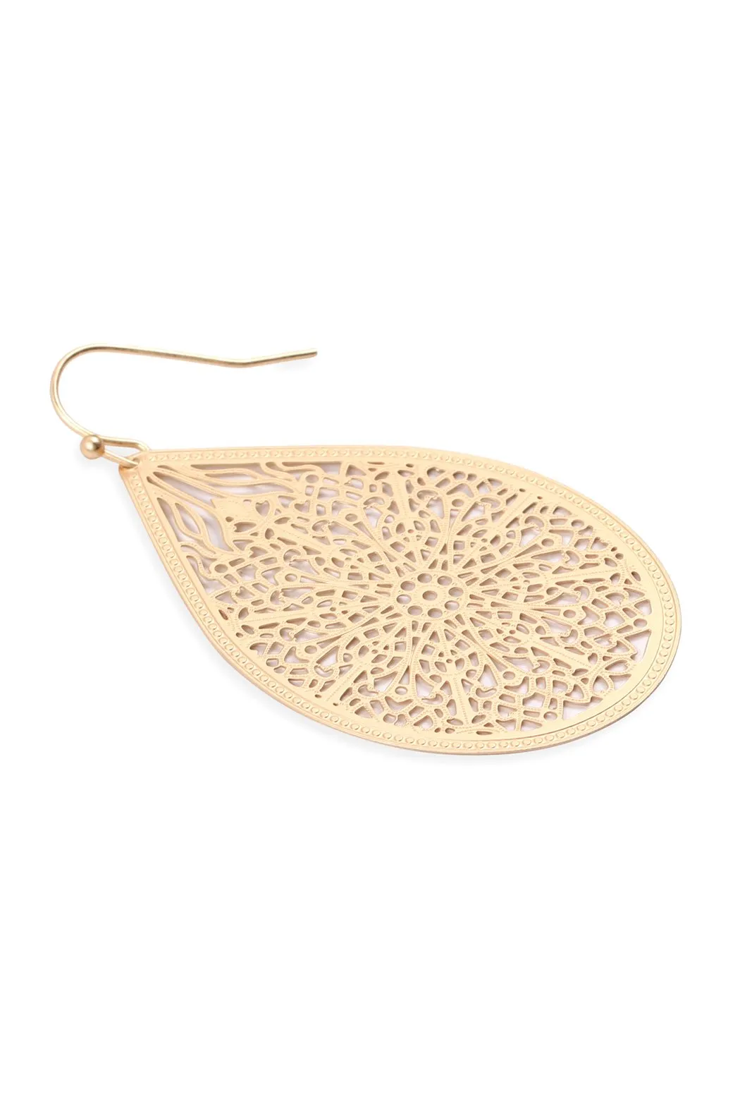 E1094 - Filigree Teardrop Hook Earrings