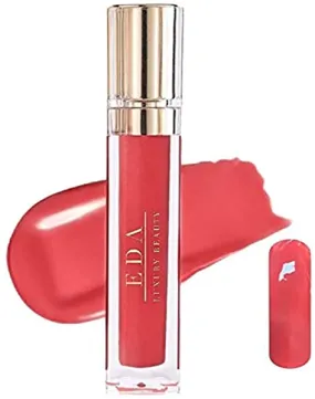 EDA LUXURY BEAUTY LOVE ROSE PEACHY PINK DIAMOND SHINE LIP GLOSS Full Coverage High Pigmented Creamy Color Super Shiny Professional Makeup Long Lasting Liquid Lipstick
