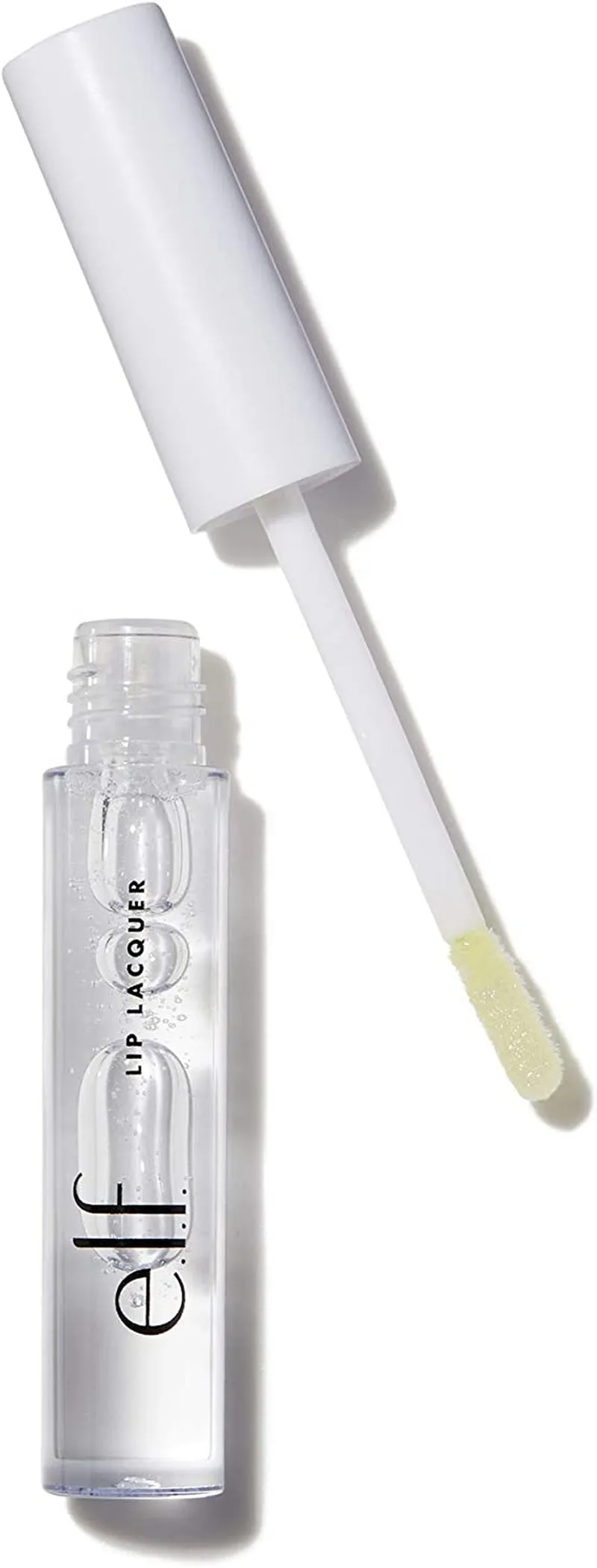 e.l.f. Lip Lacquer, Moisturizing, Shiny, Non-Sticky, Long Lasting, Provides Maximum Color, Glides On, Clear 2.5Ml