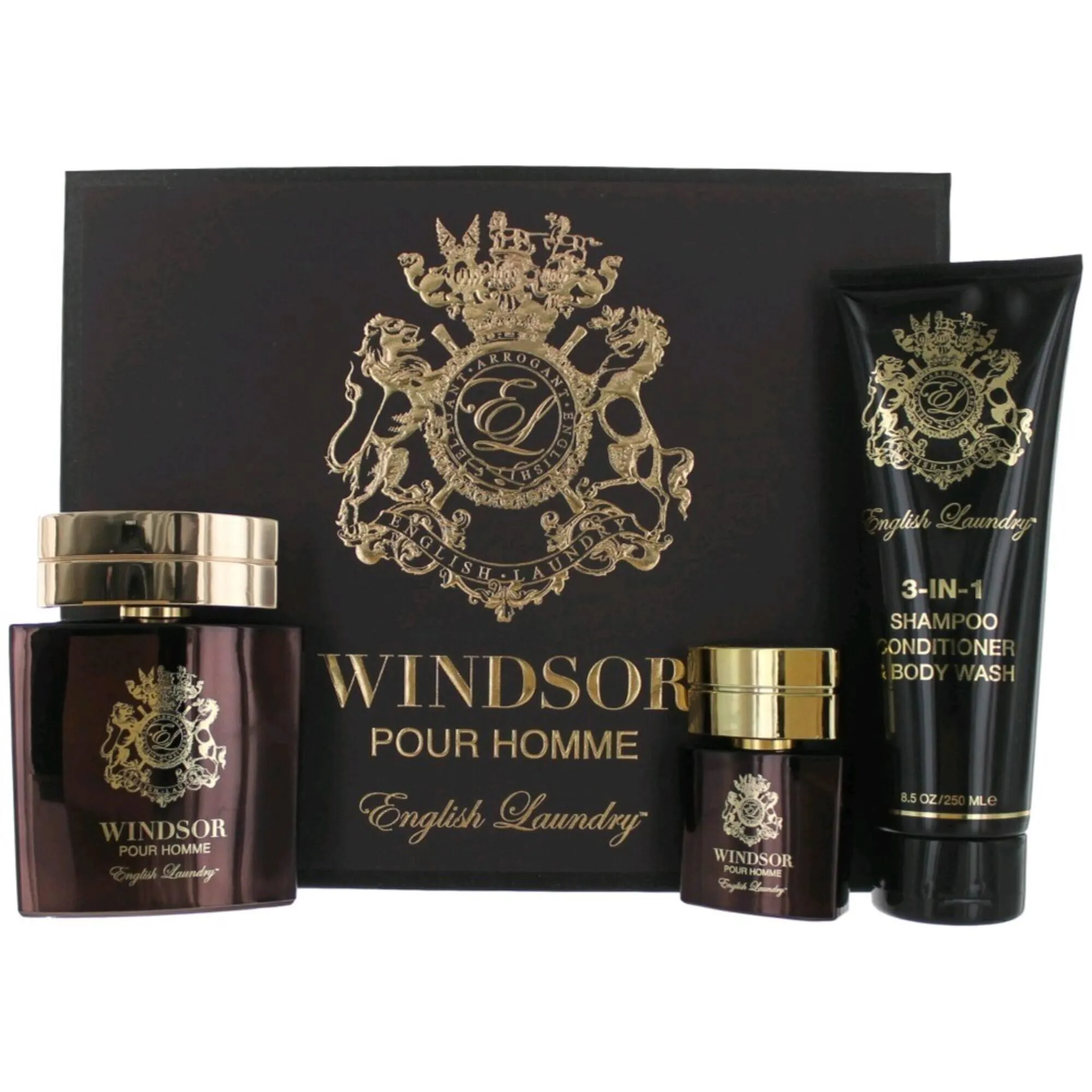 English Laundry Men's Personal Care Gift Set - Windsor Captivating Blend, 3 Piece