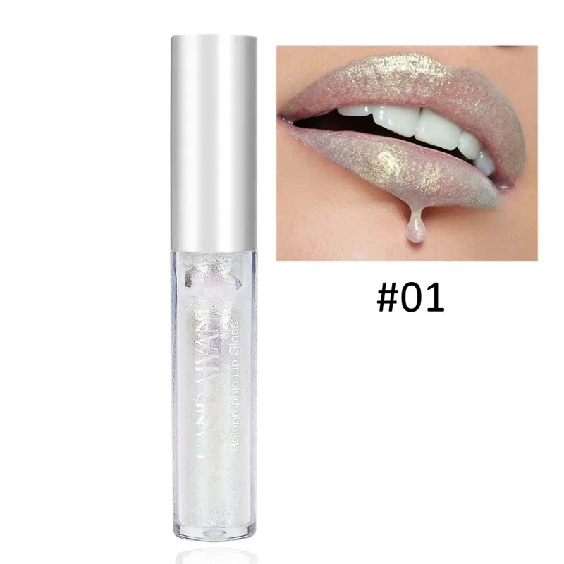 Flytonn- Glitter Liquid Lipstick Lip Plumper Gloss Crystal Glow Laser Holographic Lipsticks Mermaid Pigment Shiny Lipgloss Tube Makeup