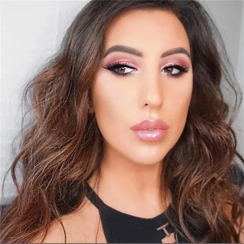 Flytonn- Glitter Liquid Lipstick Lip Plumper Gloss Crystal Glow Laser Holographic Lipsticks Mermaid Pigment Shiny Lipgloss Tube Makeup