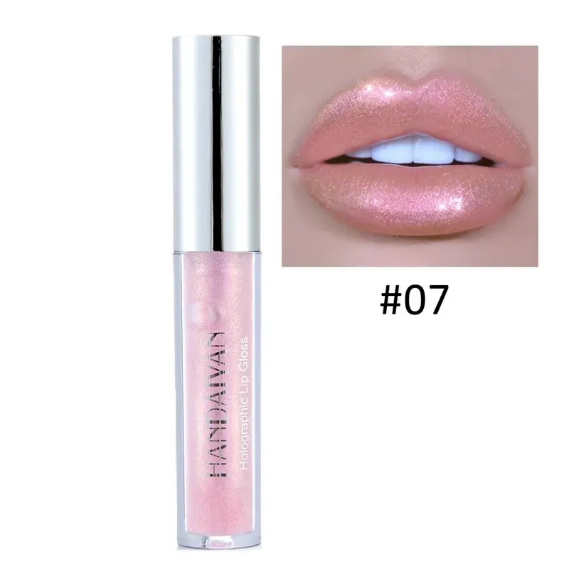 Flytonn- Glitter Liquid Lipstick Lip Plumper Gloss Crystal Glow Laser Holographic Lipsticks Mermaid Pigment Shiny Lipgloss Tube Makeup
