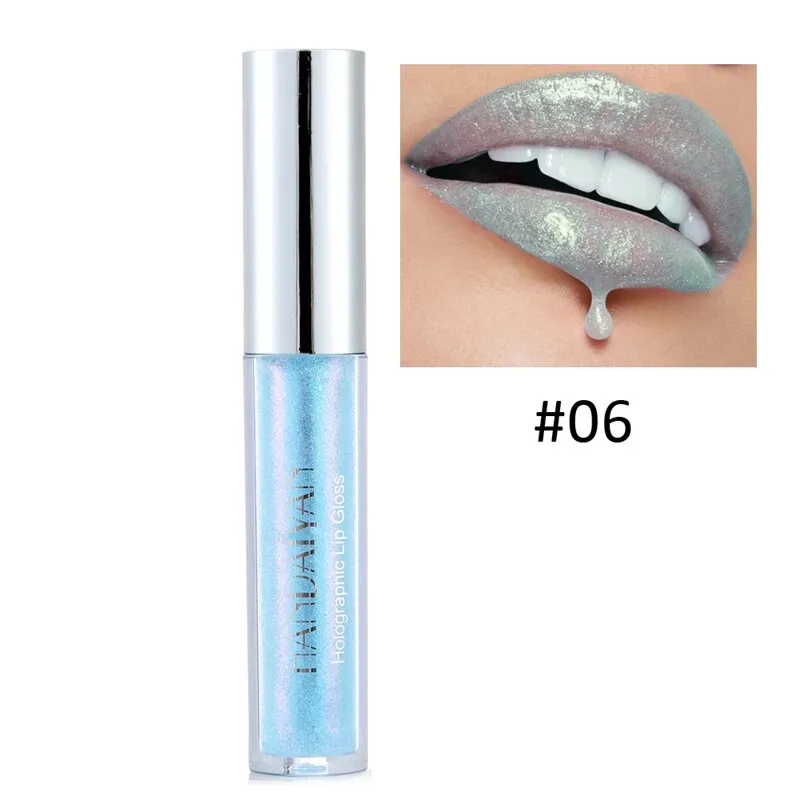 Flytonn- Glitter Liquid Lipstick Lip Plumper Gloss Crystal Glow Laser Holographic Lipsticks Mermaid Pigment Shiny Lipgloss Tube Makeup