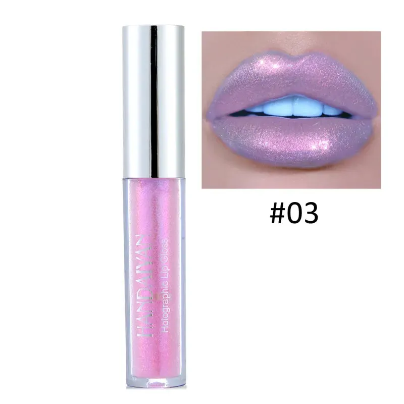 Flytonn- Glitter Liquid Lipstick Lip Plumper Gloss Crystal Glow Laser Holographic Lipsticks Mermaid Pigment Shiny Lipgloss Tube Makeup