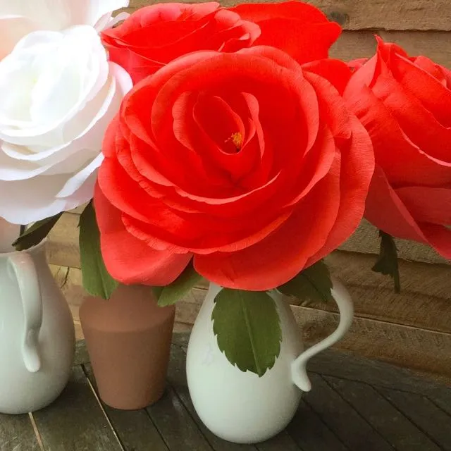 Giant Crepe Paper Rose Kit