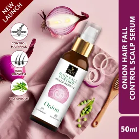 Good Vibes Hair Fall Control Onion Scalp Serum | Onion Extracts | Pea Sprout Extracts | Healthy Hair Growth | Hair Nourishment | Enhances volume | All hair Types - 50ml