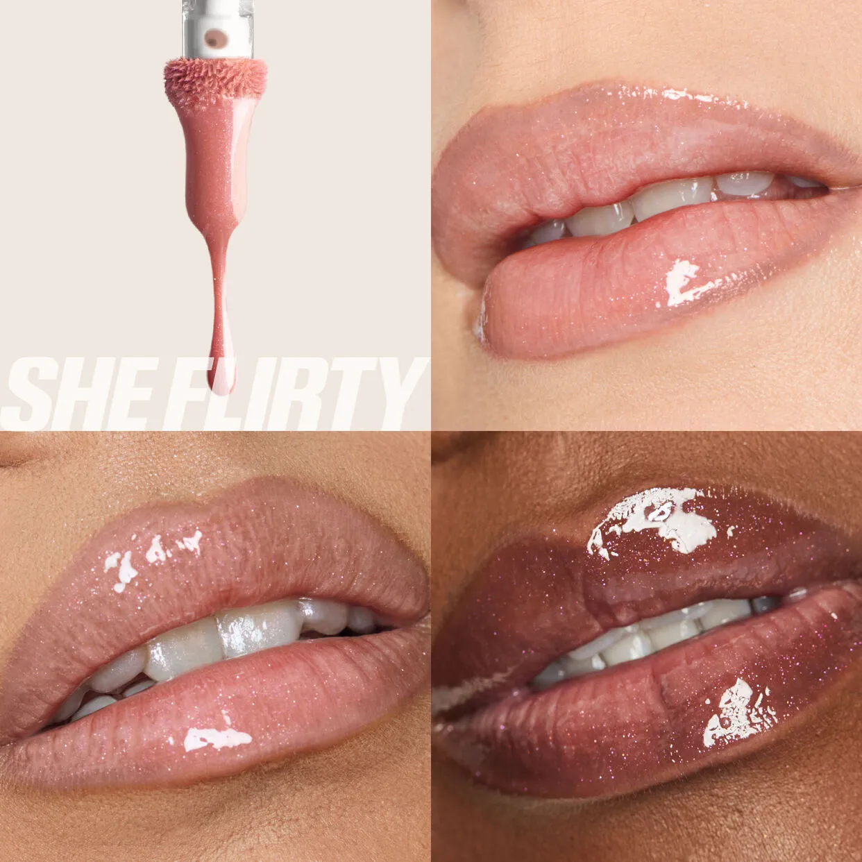 Huda Beauty - Icy Nude FAUX FILLER Lip Gloss - She Flirty