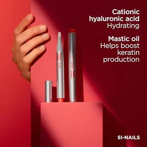 ISDIN SI-NAILS Nail Strengthener Cuticle Serum Treatment with Hyaluronic Acid , 0.08 Fl Oz (Pack of 1)