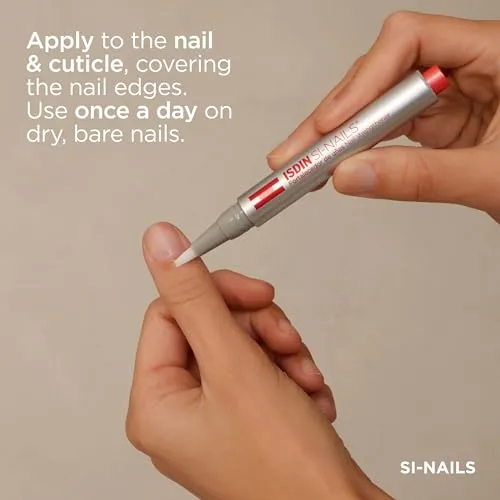 ISDIN SI-NAILS Nail Strengthener Cuticle Serum Treatment with Hyaluronic Acid , 0.08 Fl Oz (Pack of 1)