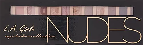 L.A Girl Eyeshadow Palette - 12 Shades, High Pigmented, Long Wearing & Easily Blendable, Matte, Shimmery & Metallic Finish, Beauty Brick Nudes - 12g