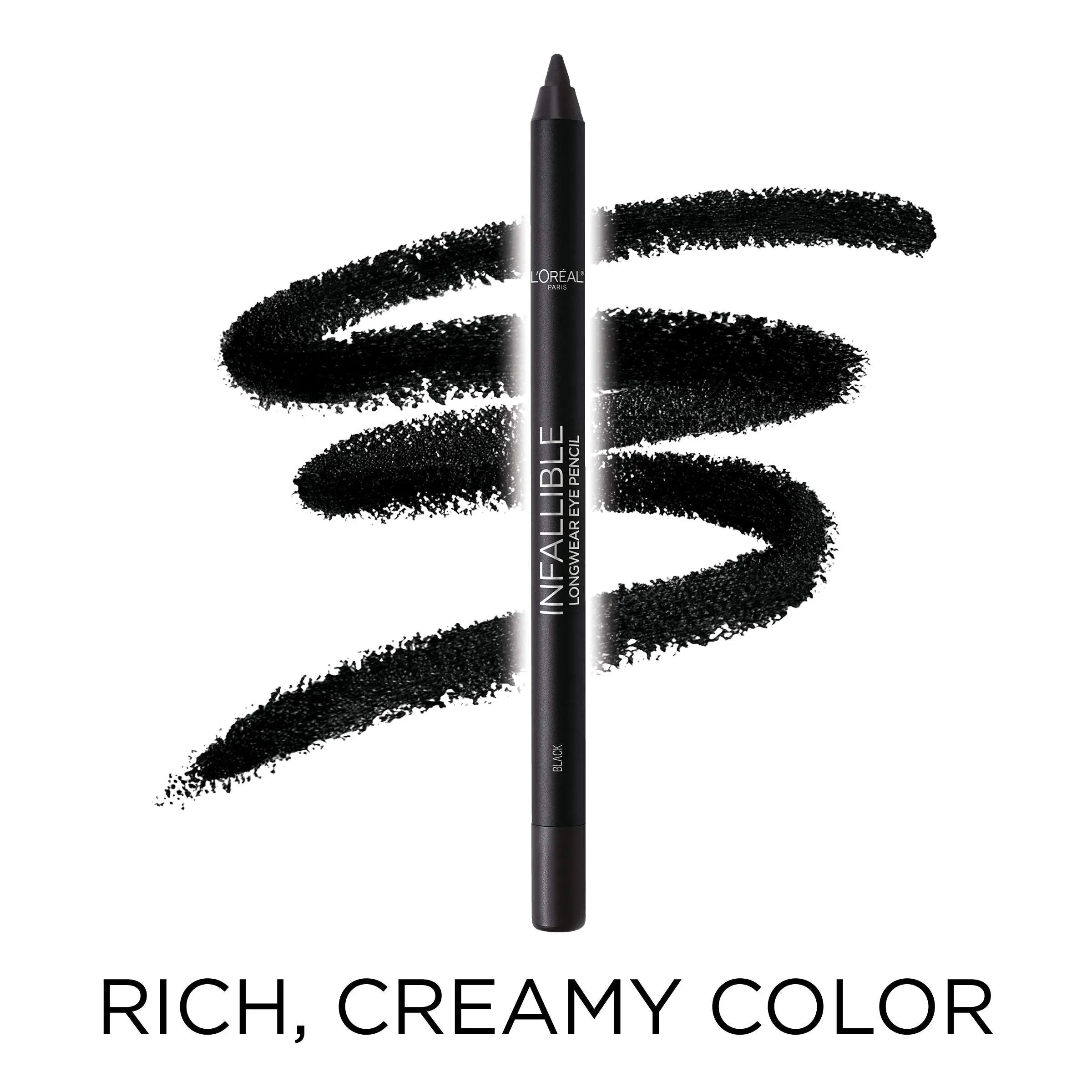 L'Oreal Paris Makeup Infallible Pro-Last Pencil Eyeliner, Waterproof and Smudge-Resistant, Glides on Easily to Create any Look, Brown, 0.042 oz.
