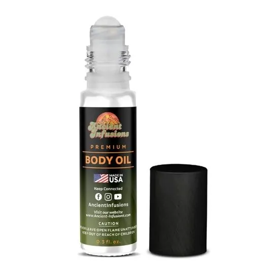 Luxury Amber Love Roll-On Perfume Body Oil by Ancient Infusions – Uncut & Alcohol-Free for Women and Men