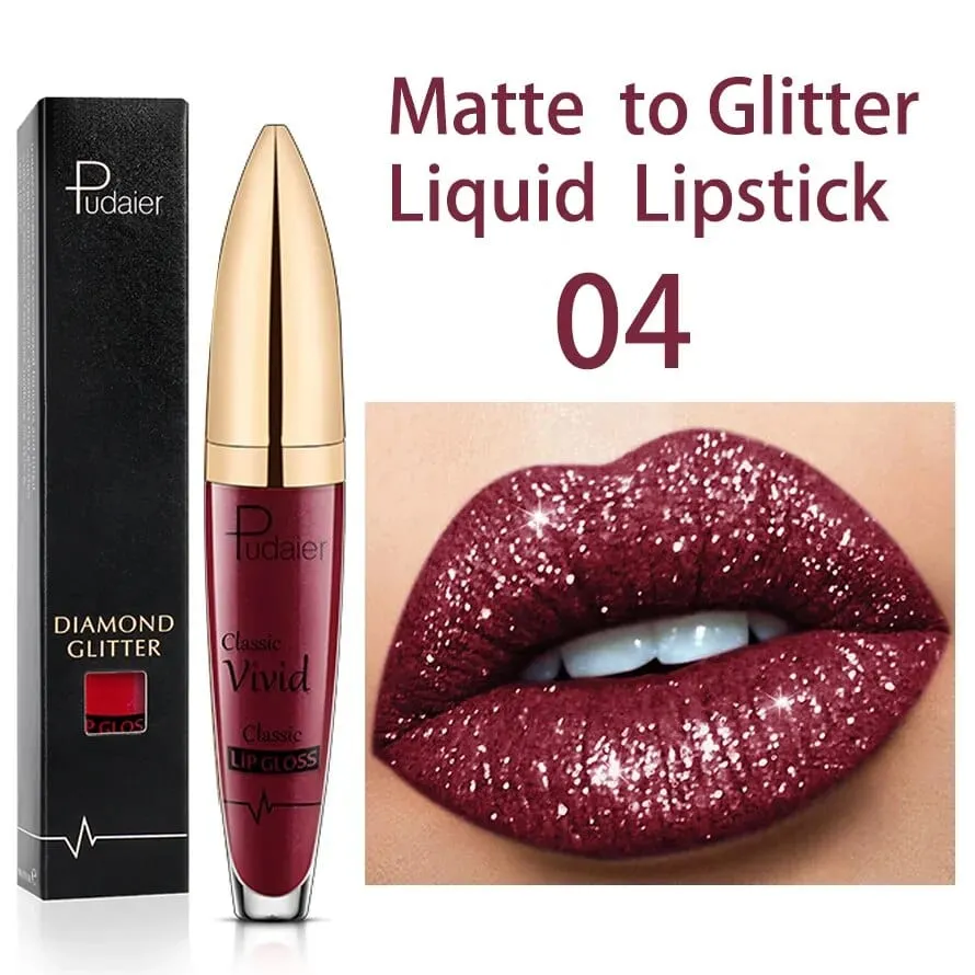 Marcy Matte Glitter Liquid Lip Gloss