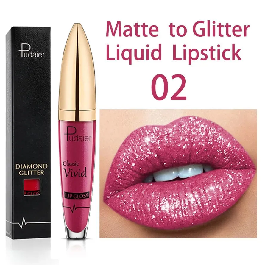 Marcy Matte Glitter Liquid Lip Gloss