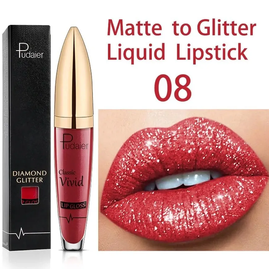Marcy Matte Glitter Liquid Lip Gloss