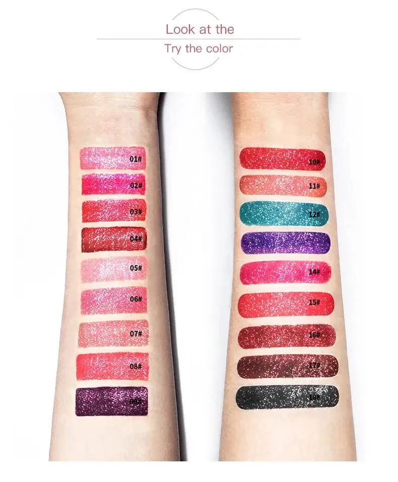 Marcy Matte Glitter Liquid Lip Gloss