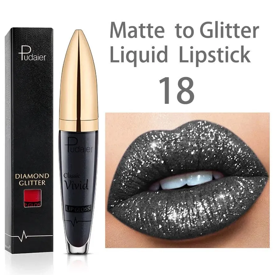 Marcy Matte Glitter Liquid Lip Gloss