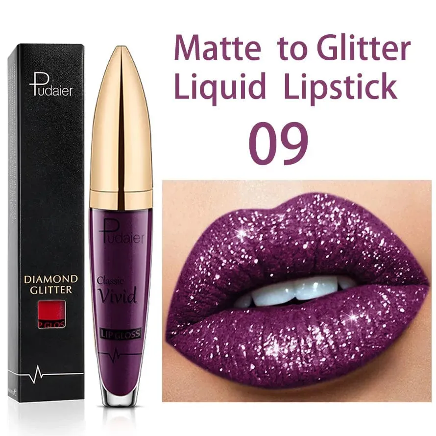 Marcy Matte Glitter Liquid Lip Gloss