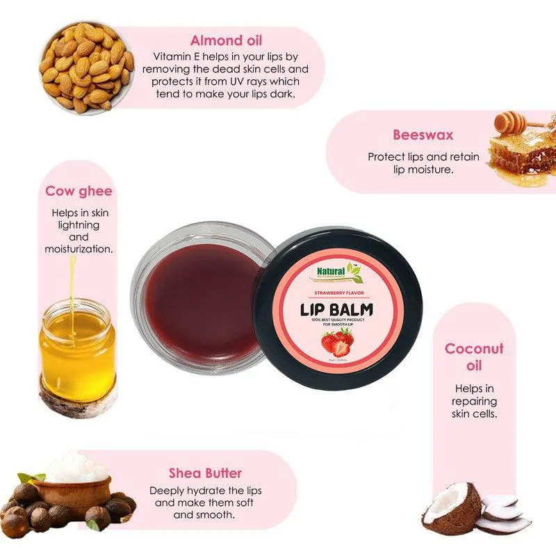 Natural Health and Herbal products Fruit-Infused Lip Care: Strawberry Flavor Maroon Tinted Bright Lips Long Lasting 12 Hrs Miniaturization, Long Lasting, Romantic, Kissable, Smooth Enriched, Care- 8g