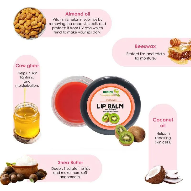 Natural Health and Herbal products Luscious Kiwi Kiss Lip Balm: Nourishing and Colorful 12 Hour Moisturization 12 Hrs Miniaturization, Long Lasting, Romantic, Kissable, Smooth Enriched, Lip Care- 8g