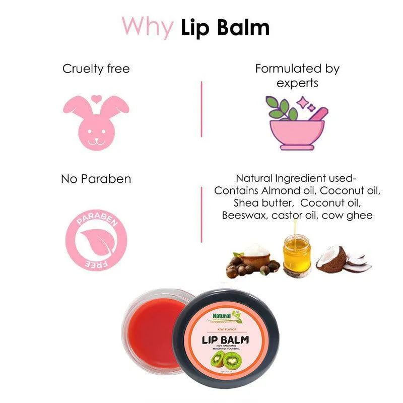 Natural Health and Herbal products Luscious Kiwi Kiss Lip Balm: Nourishing and Colorful 12 Hour Moisturization 12 Hrs Miniaturization, Long Lasting, Romantic, Kissable, Smooth Enriched, Lip Care- 8g