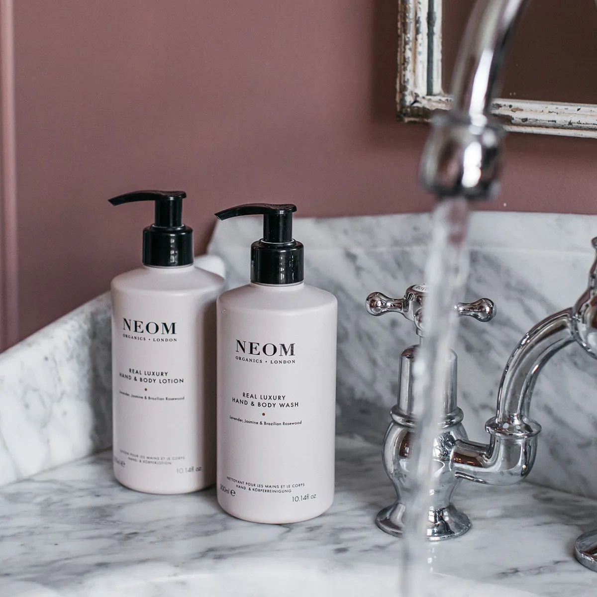 Real Luxury Hand & Body Set with Ceramic Dispenser
