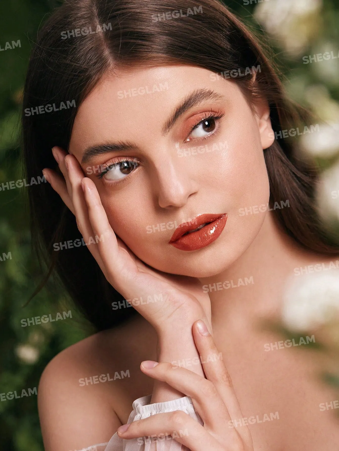 SHEGLAM Power Bouquet Lip Gloss -Power Petals  Shiny Tinted Moisturizing Lip Gloss Plumping Non-Sticky Lip Oil Repairing Cherry Blossom Extract Lip Care