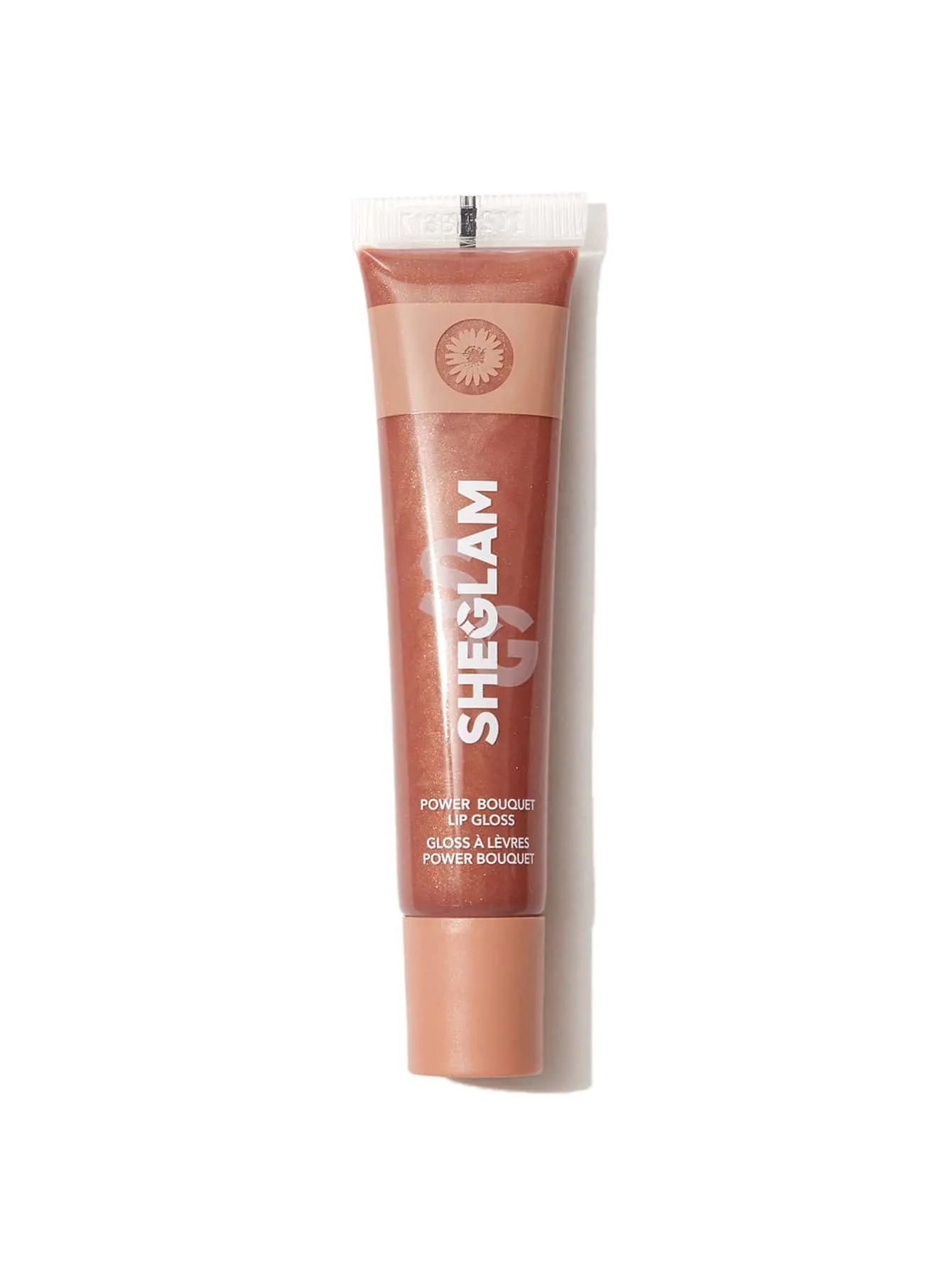 SHEGLAM Power Bouquet Lip Gloss -Power Petals  Shiny Tinted Moisturizing Lip Gloss Plumping Non-Sticky Lip Oil Repairing Cherry Blossom Extract Lip Care