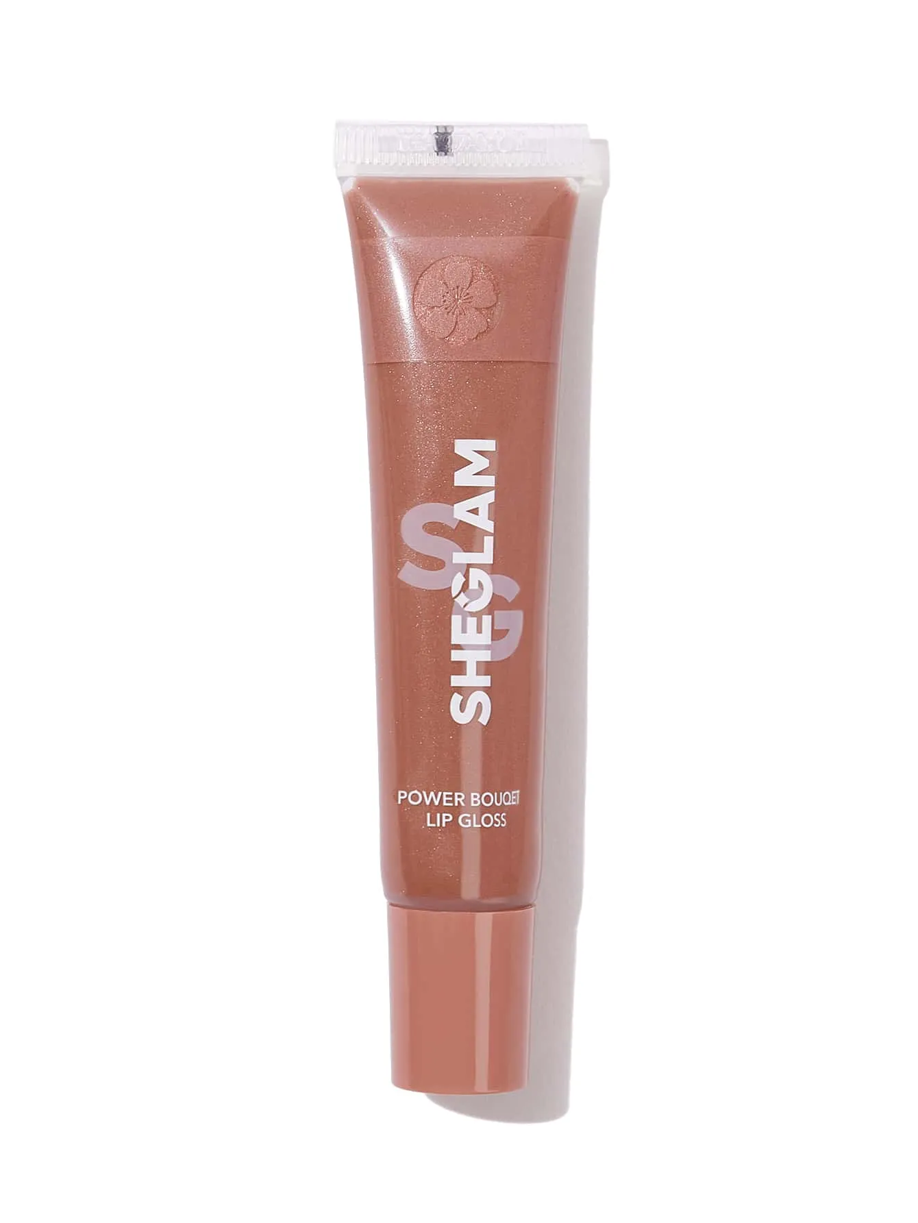 SHEGLAM Power Bouquet Lip Gloss -Power Petals  Shiny Tinted Moisturizing Lip Gloss Plumping Non-Sticky Lip Oil Repairing Cherry Blossom Extract Lip Care