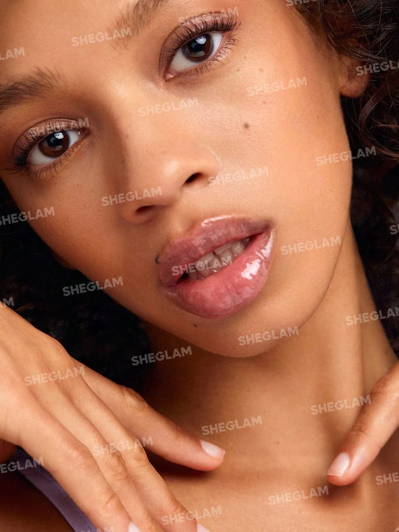 SHEGLAM Power Bouquet Lip Gloss -Power Petals  Shiny Tinted Moisturizing Lip Gloss Plumping Non-Sticky Lip Oil Repairing Cherry Blossom Extract Lip Care