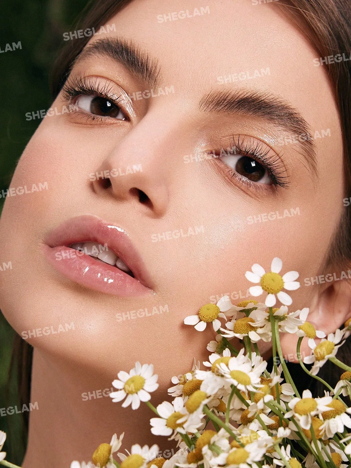 SHEGLAM Power Bouquet Lip Gloss -Power Petals  Shiny Tinted Moisturizing Lip Gloss Plumping Non-Sticky Lip Oil Repairing Cherry Blossom Extract Lip Care