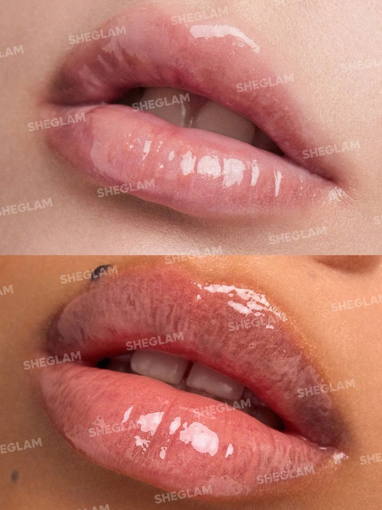 SHEGLAM Power Bouquet Lip Gloss -Power Petals  Shiny Tinted Moisturizing Lip Gloss Plumping Non-Sticky Lip Oil Repairing Cherry Blossom Extract Lip Care